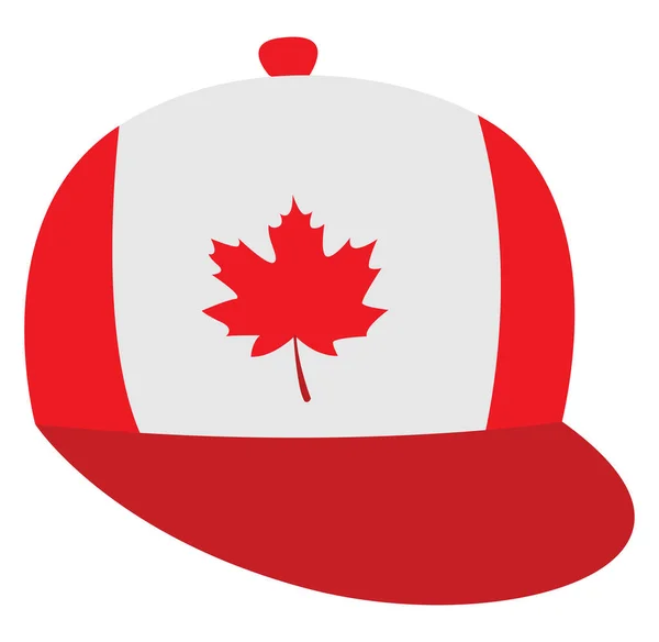 Καναδικό Καπάκι Εικονογράφηση Διάνυσμα Λευκό Φόντο — Διανυσματικό Αρχείο