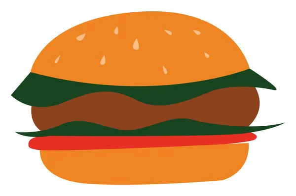 Cheeseburger Illustration Vecteur Sur Fond Blanc — Image vectorielle