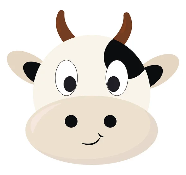 Cows Head Illustration Vector White Background — ストックベクタ