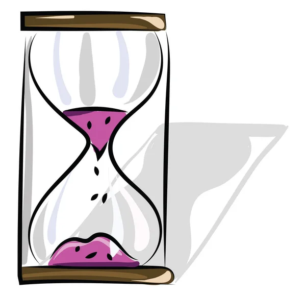 Sand Clock Illustration Vector White Background — Stock Vector