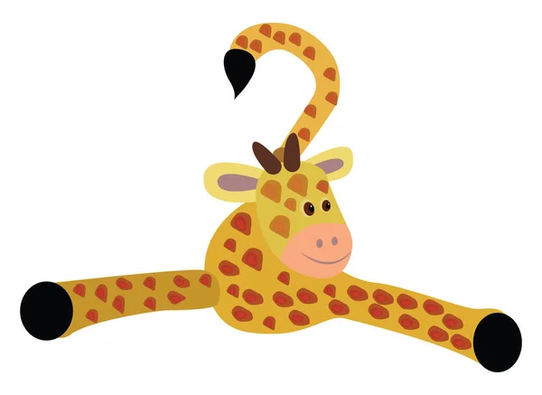 Girafa Dança Ilustração Vetor Sobre Fundo Branco — Vetor de Stock
