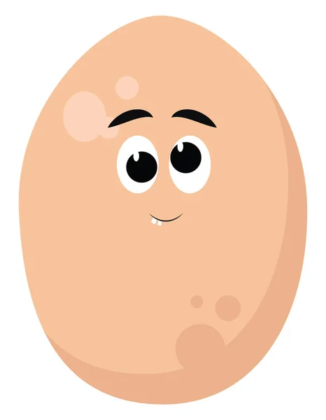 Weird Egg Illustration Vector White Background — Stock Vector