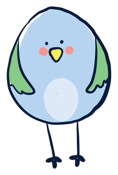 青い鳥 イラスト 白い背景のベクトル — ストックベクタ