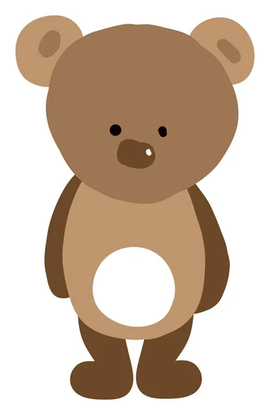 Flat Bear Illustration Vektor Vit Bakgrund — Stock vektor