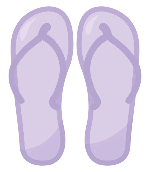 Purple Slippers Illustration Vector White Background — Stock Vector