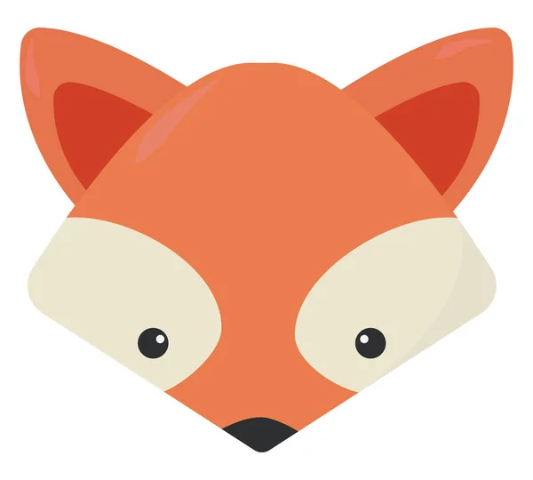 Cute Fox Ilustrasi Vektor Pada Latar Belakang Putih - Stok Vektor