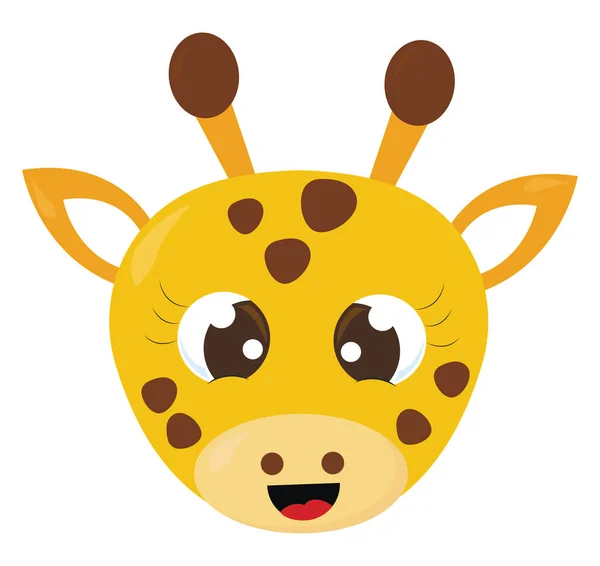 Girafa Bebê Ilustração Vetor Sobre Fundo Branco — Vetor de Stock