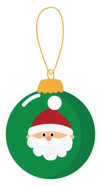 Green Christmas Toy Illustration Vector White Background — Stock Vector