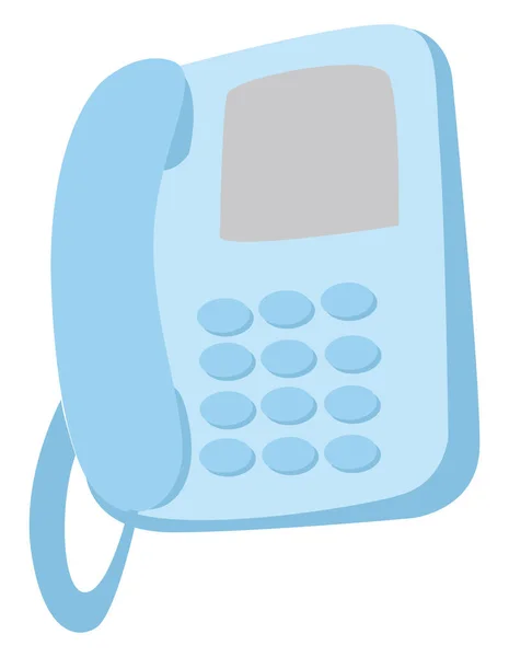 Telefone Azul Ilustração Vetor Sobre Fundo Branco —  Vetores de Stock