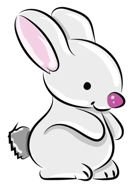 Piccolo Coniglio Illustrazione Vettore Sfondo Bianco — Vettoriale Stock
