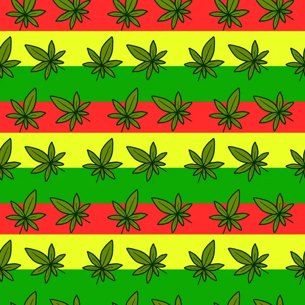 Marihuana Muster Illustration Vektor Auf Weißem Hintergrund — Stockvektor