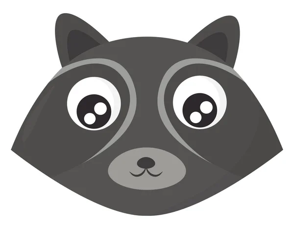 Racoon Head Illustration Vector White Background — Stock Vector