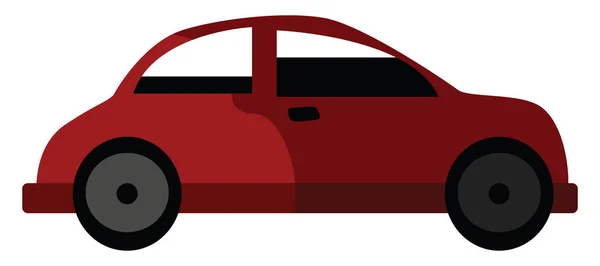 Červené Auto Ilustrace Vektor Bílém Pozadí — Stockový vektor