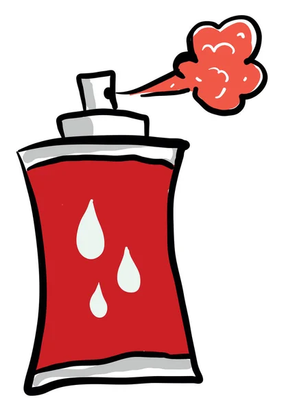 Червона Пляшка Розпилення Ілюстрація Вектор Білому Тлі — стоковий вектор