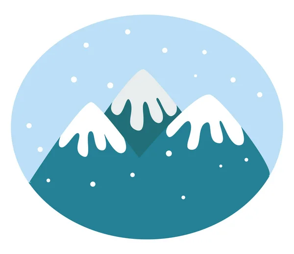 雪の山 イラスト 白い背景のベクトル — ストックベクタ