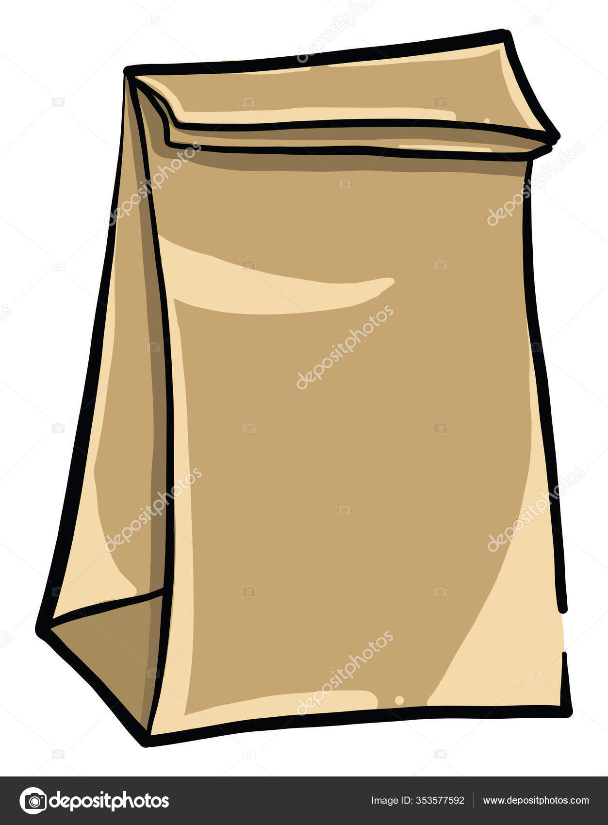 Premium Vector | Simple vector hand draw sketch of paper bag, isolated on  white