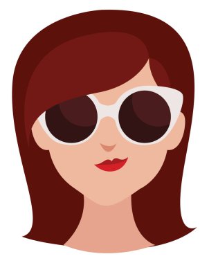 Beyaz gözlük, illüstrasyon, beyaz arkaplan vektörü.