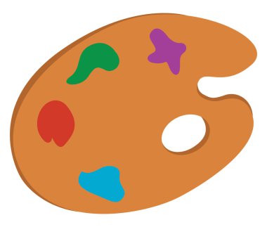 Renk paleti, illüstrasyon, beyaz arkaplan üzerindeki vektör.