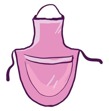 Açık mor önlük, illüstrasyon, beyaz arkaplanda vektör.