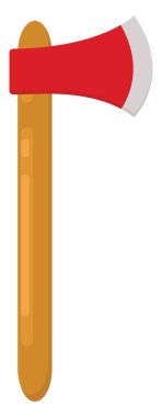 Uzun balta, illüstrasyon, beyaz arkaplanda vektör.