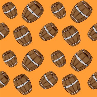 Beyaz arkaplanda varil deseni, illüstrasyon, vektör.