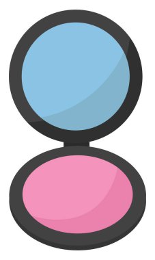 Utanç makyajı, illüstrasyon, beyaz arkaplanda vektör.