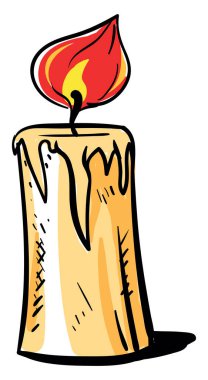 Mum çizimi, illüstrasyon, beyaz arka plan üzerinde vektör.