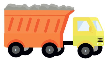 Büyük kamyon, illüstrasyon, beyaz arka plan üzerinde vektör.