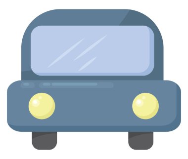 Mavi araba, illüstrasyon, beyaz arkaplan vektörü.