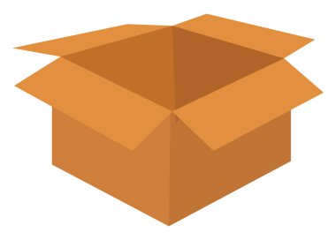 Boş kutu, illüstrasyon, beyaz arkaplan üzerindeki vektör.