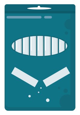 Beyaz tebeşir, illüstrasyon, beyaz arkaplan üzerindeki vektör.