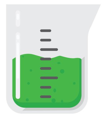 Beher şişesi, illüstrasyon, beyaz arkaplanda vektör.