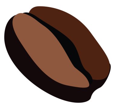 Kahve çekirdeği, illüstrasyon, beyaz arkaplan vektörü.