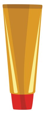 Krem tüpü, illüstrasyon, beyaz arkaplan vektörü.