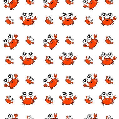 Yengeç duvar kağıdı, illüstrasyon, beyaz arkaplan üzerindeki vektör.