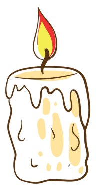 Mum çizimi, illüstrasyon, beyaz arka plan üzerinde vektör.