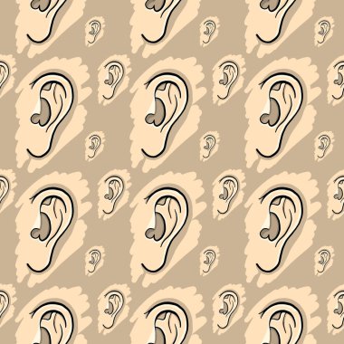 Kulak kağıdı, illüstrasyon, beyaz arkaplan üzerindeki vektör.