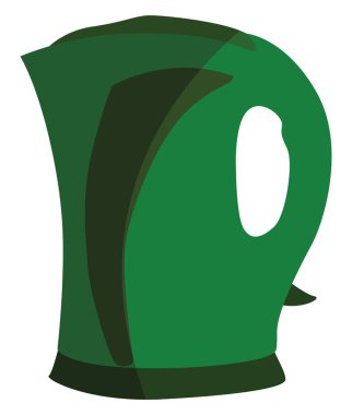 Yeşil su ısıtıcısı, illüstrasyon, beyaz arka plan vektör.