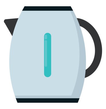 Beyaz çaydanlık, illüstrasyon, beyaz arkaplanda vektör.