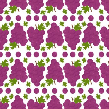 Üzüm deseni, illüstrasyon, beyaz arkaplan üzerindeki vektör.