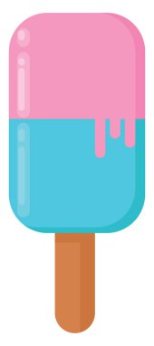 Sopa üzerine dondurma, illüstrasyon, beyaz arka plan üzerinde vektör.