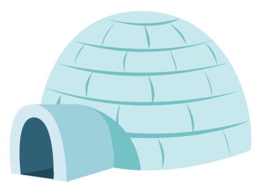 Igloo, illüstrasyon, beyaz arka plan üzerinde vektör.
