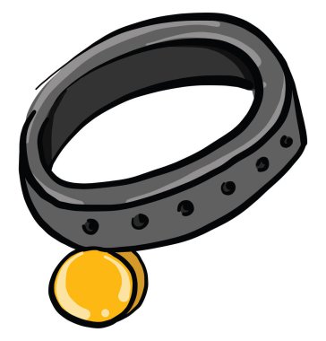 Köpek tasması, illüstrasyon, beyaz arka plan vektör.