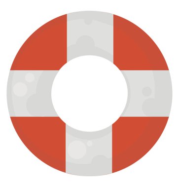 Lifebouying, illüstrasyon, vektör beyaz arkaplan.