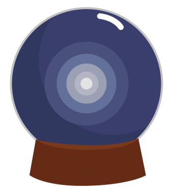 Sihirli top, illüstrasyon, beyaz arkaplanda vektör.