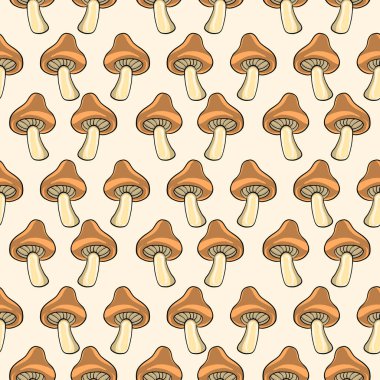 Mantar deseni, illüstrasyon, beyaz arkaplan üzerindeki vektör.