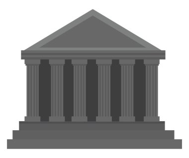 Eski bina, illüstrasyon, beyaz arkaplan vektörü.