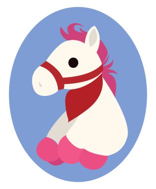 Pembe oyuncak, illüstrasyon, beyaz arkaplanda vektör.