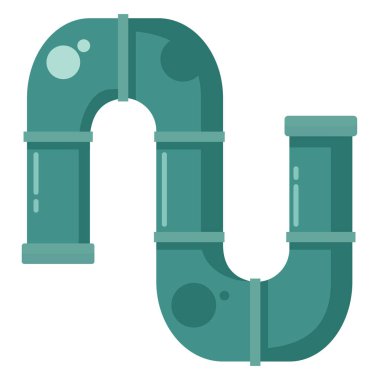 Su borusu, illüstrasyon, beyaz arkaplan vektörü.