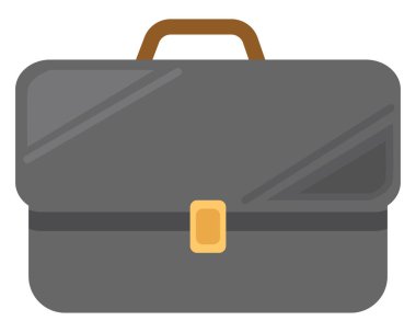 Siyah bavul, illüstrasyon, beyaz arkaplan vektörü.